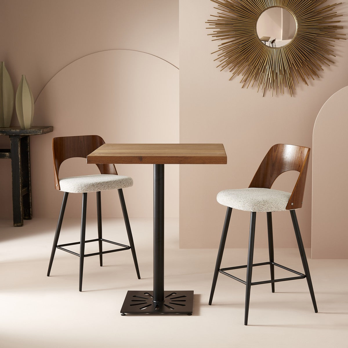 Signature - Barkruk AUSTIN - Beige stof