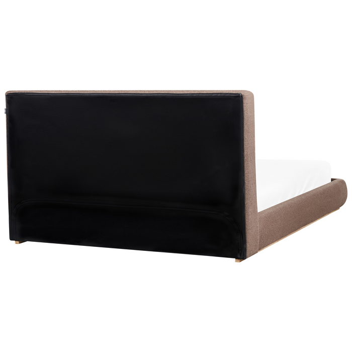 Beliani-CAMPAGNE-Bed met opbergruimte-Bruin-180 x 200 cm-Polyester
