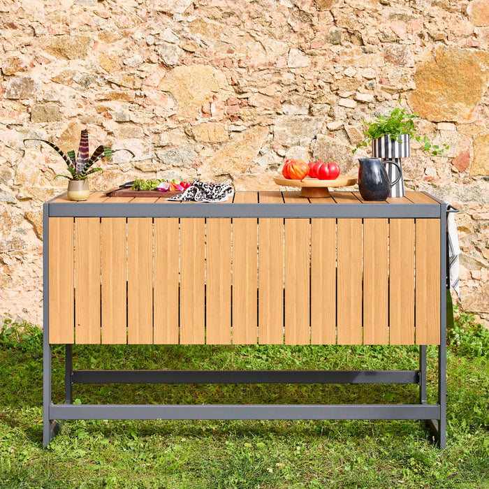 sweeek - Buitenkeuken tafel van aluminium en polywood