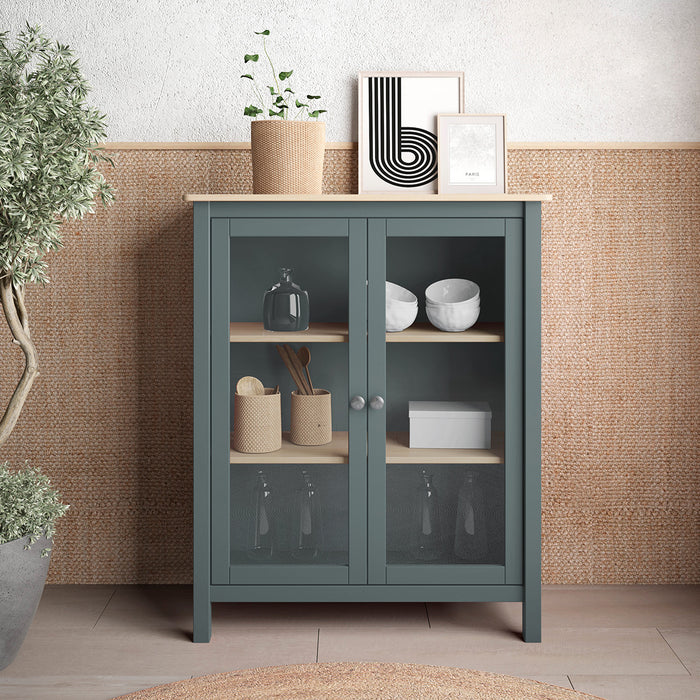 Calicosy - Vitrinekast met 2 Deuren MISTI - H110 cm - Groen