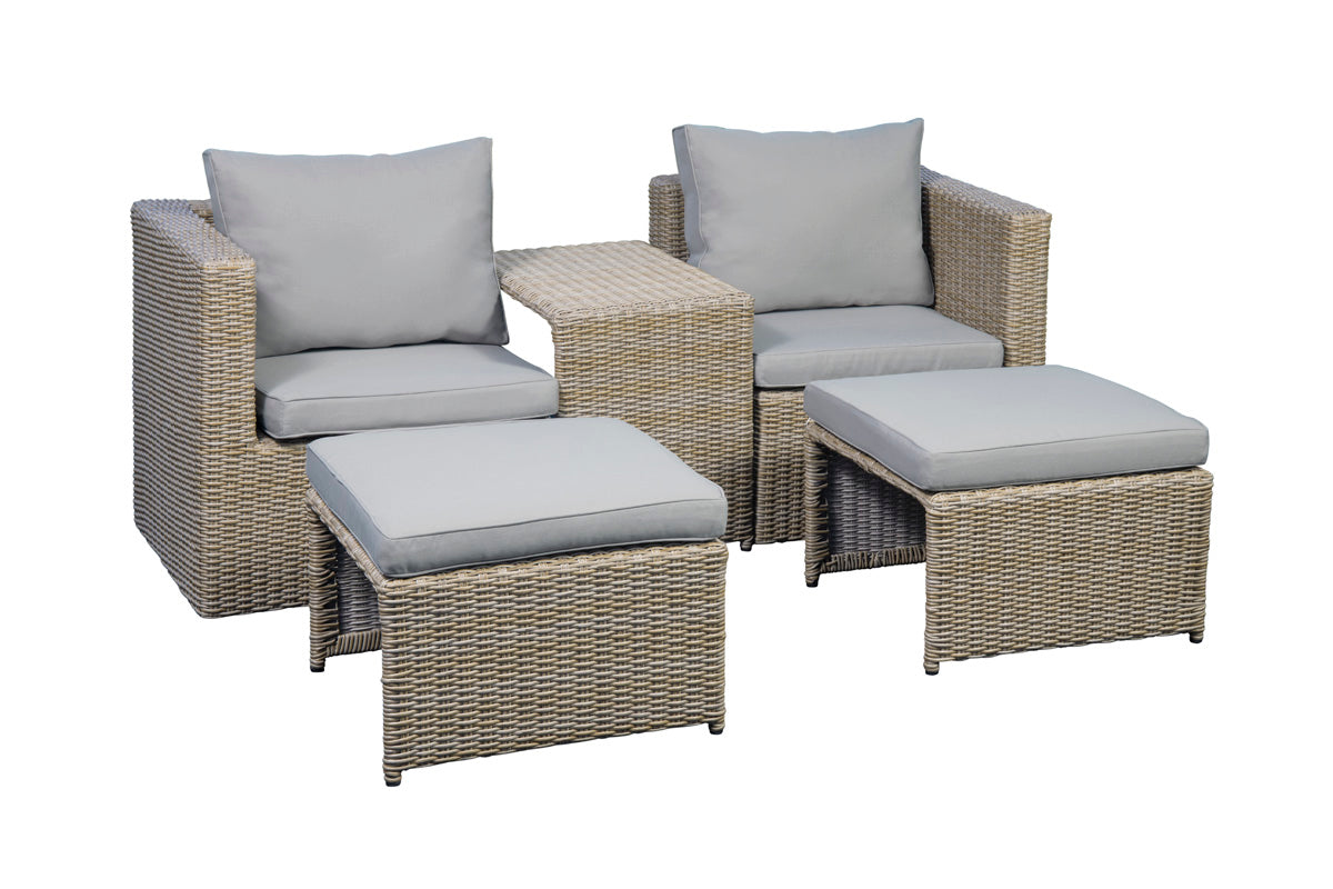Giga Living - Loungeset Modular Bruin|Beige Set van 5