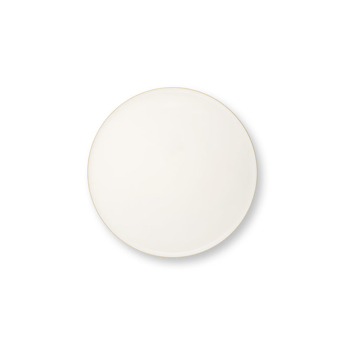 Pip Studio Serveerschaal Rond - Fruitschaal - Wit| Goud - 32x12.5cm