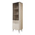 Meubella - Vitrinekast Mace - Beige - 60 cm - Met glas