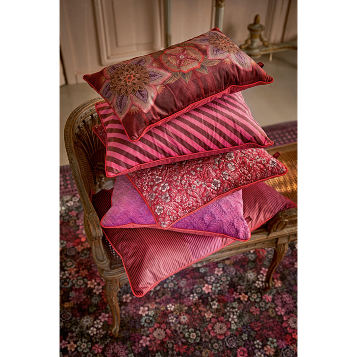 Pip Studio Sierkussen Quilted Daisy Dreams - Rood - 50x50cm