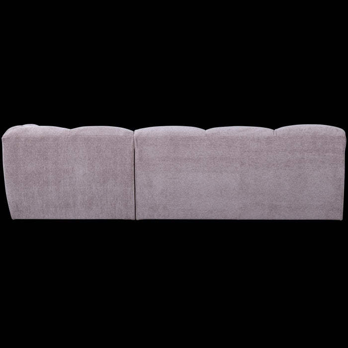 WOOOD Tibas Chaise Longue Bank Links - Geweven Stof - Warm Lila