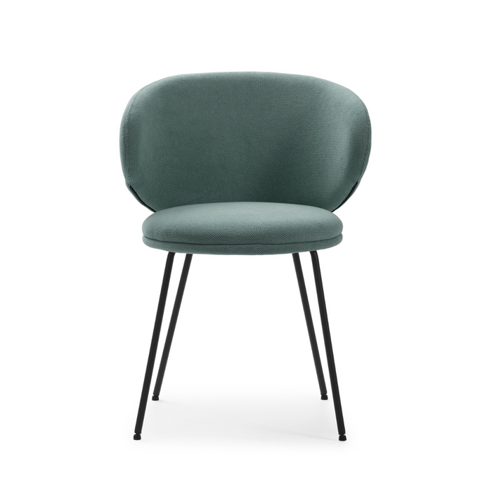 Calicosy - Set 2 stoelen RUSH - L60 cm - Stof & zwart metaal