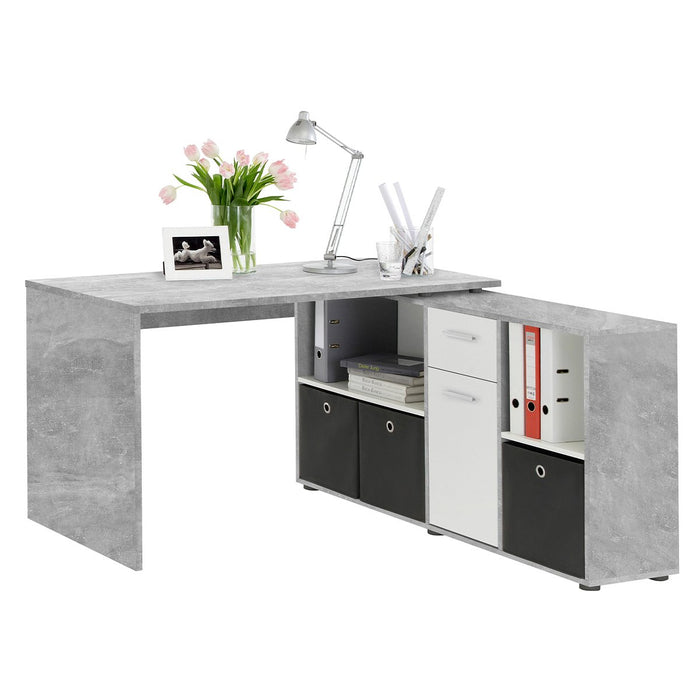 Calicosy - Hoekbureau LEX - B135,7 cm - Wit