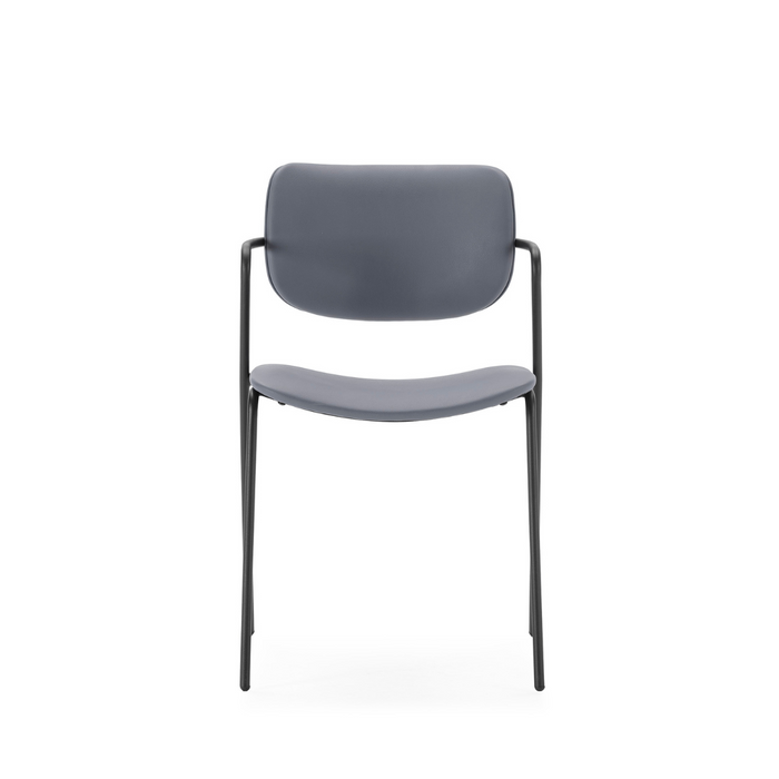 Calicosy - Set 2 stoelen MAIKA - L49 cm - Zwart metaal