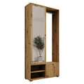 Meubella - Halkast Deacon - Eiken - 90 cm - Met spiegel