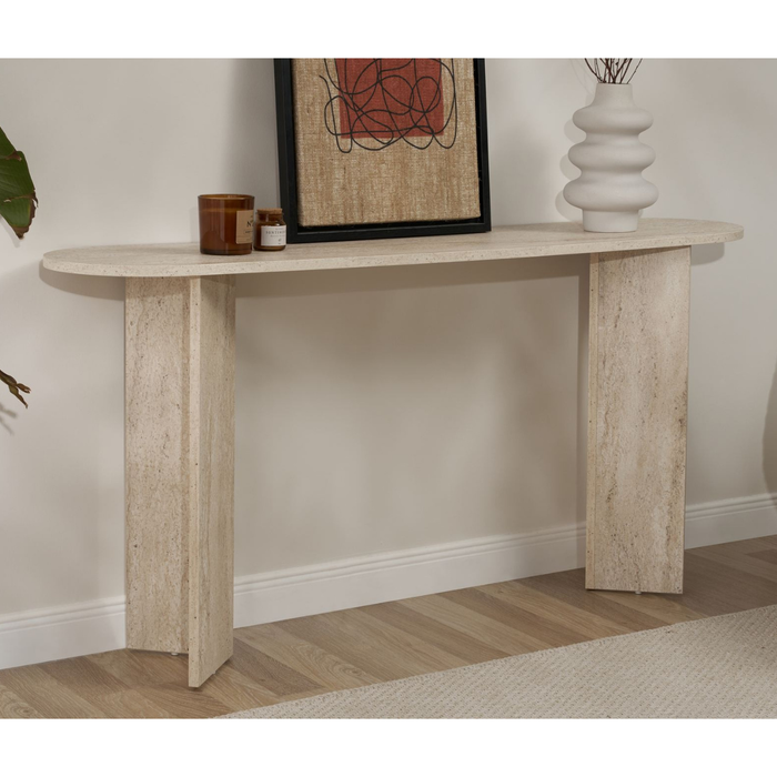 Calicosy - Sidetable SIRA - L150 cm - Travertijneffect