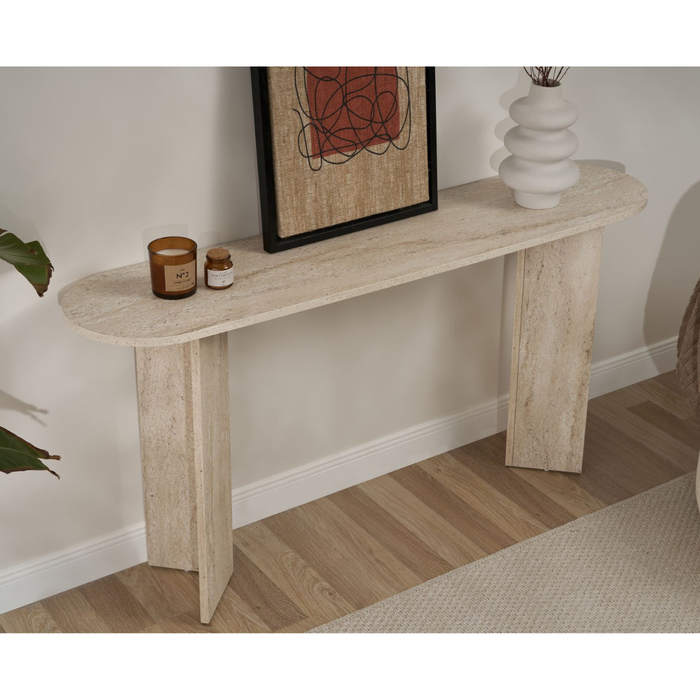Calicosy - Sidetable SIRA - L150 cm - Travertijneffect