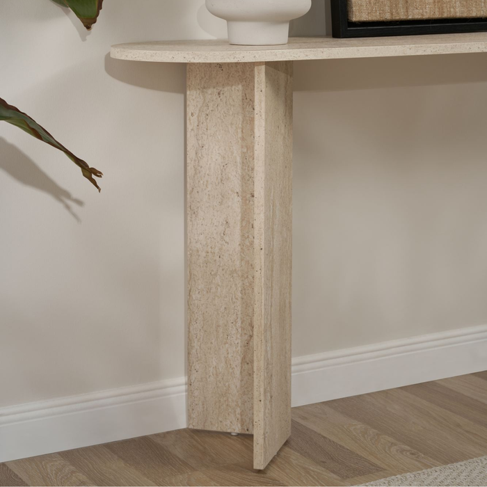 Calicosy - Sidetable SIRA - L150 cm - Travertijneffect