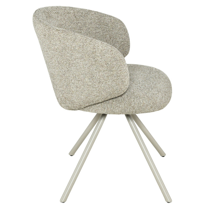 DÉJA Living - Eetkamerstoel - Taupe Stof - Draaibaar - Sueca