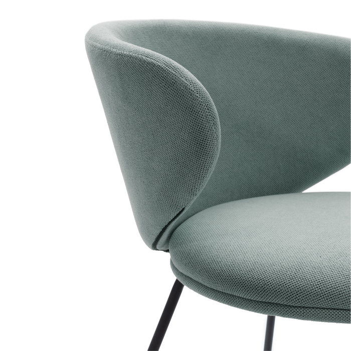 Calicosy - Set 2 stoelen RUSH - L60 cm - Stof & zwart metaal