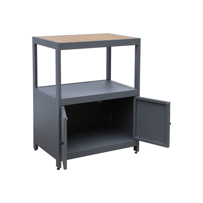 sweeek - Bijzettafel voor buiten van aluminium en polywood met 2