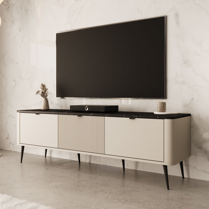 Meubella - TV-Meubel Mace - Beige - 160 cm