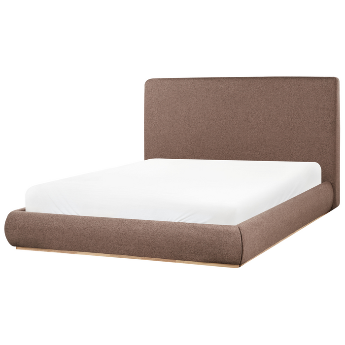 Beliani-CAMPAGNE-Bed met opbergruimte-Bruin-160 x 200 cm-Polyester