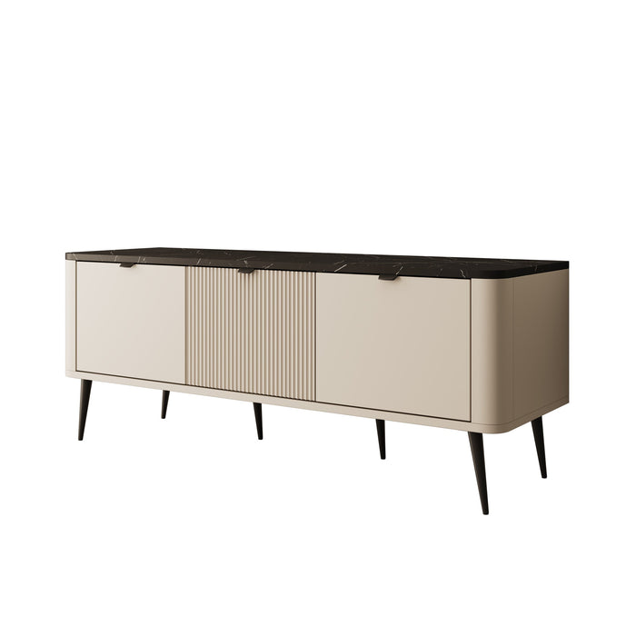 Meubella - TV-Meubel Mace - Beige - 130 cm