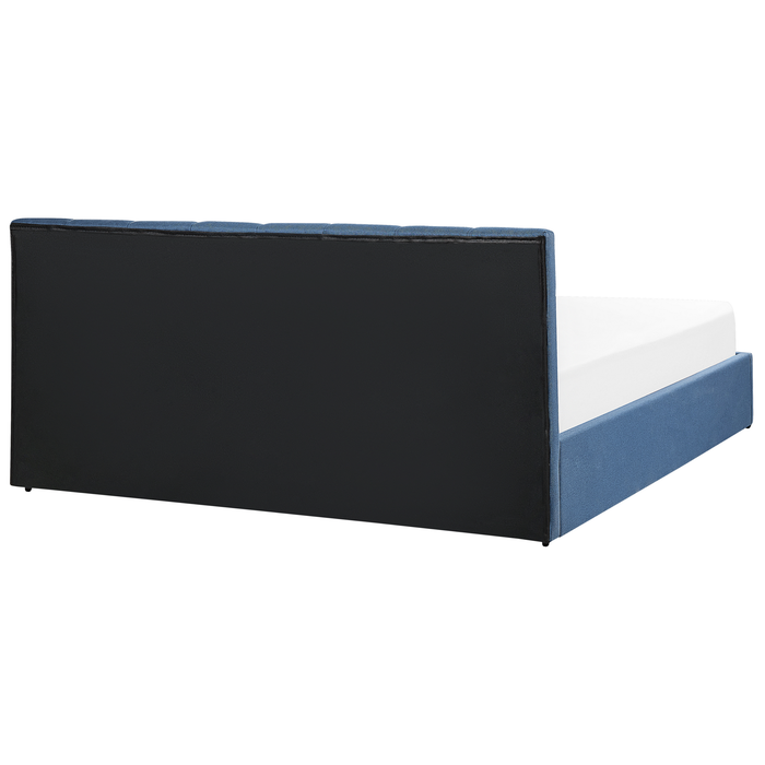 Beliani-DREUX-Bed met opbergruimte-Blauw-180 x 200 cm-Polyester