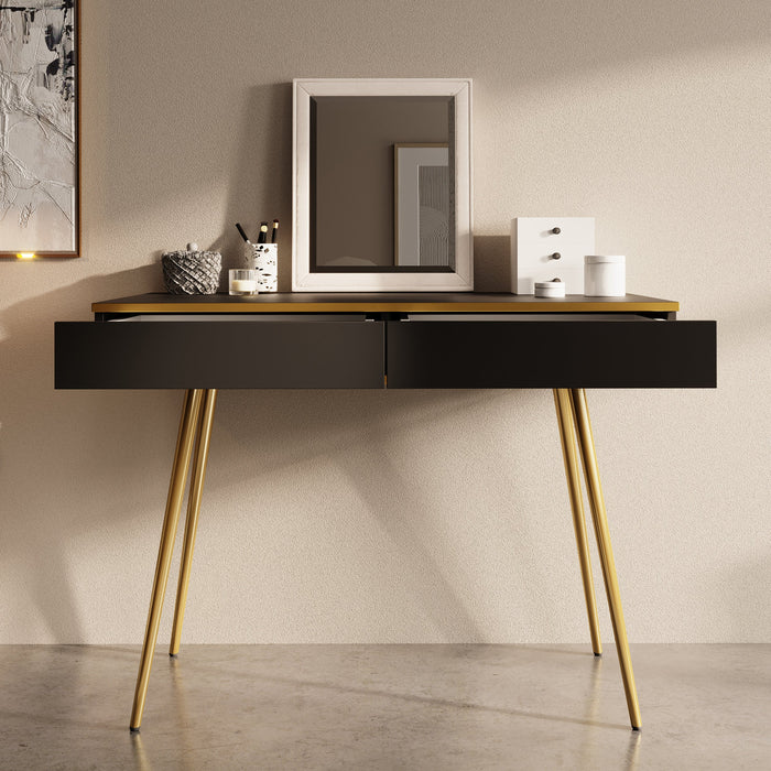 Meubella - Kaptafel Orleans - Zwart - 102 cm