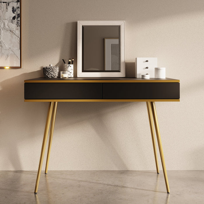 Meubella - Kaptafel Orleans - Zwart - 102 cm