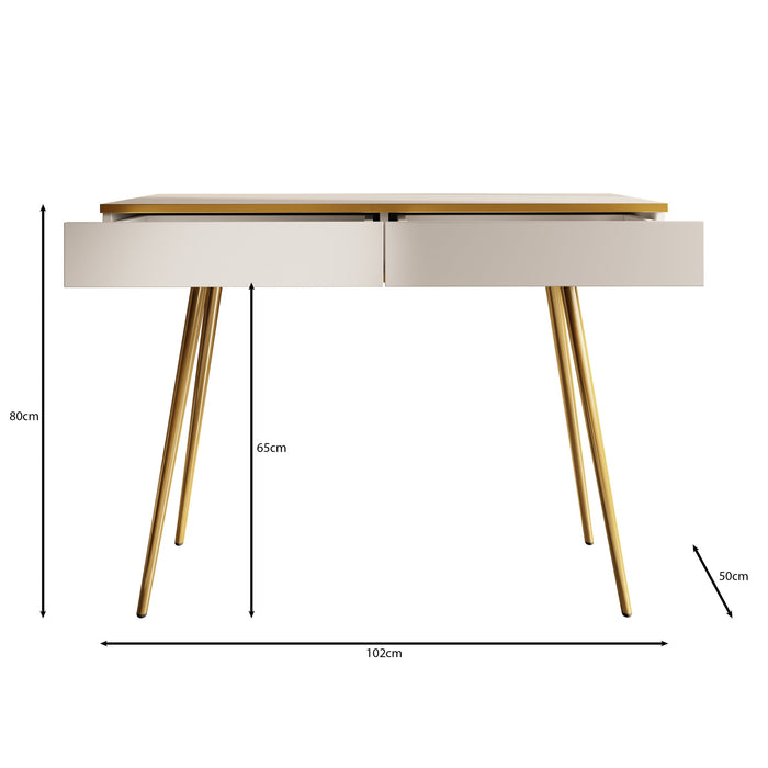 Meubella - Kaptafel Orleans - Zwart - 102 cm