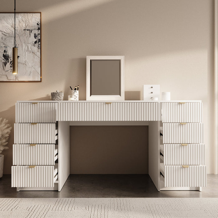 Meubella - Kaptafel Tavares 2 - Wit - 154 cm