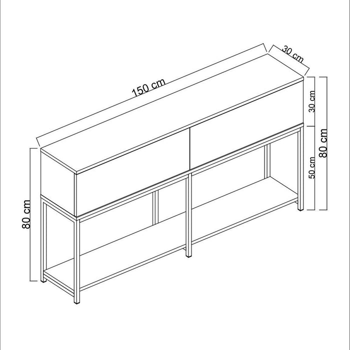 Calicosy - Consoletafel LORD - B150 cm - Wit