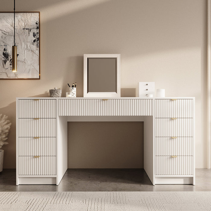 Meubella - Kaptafel Tavares 2 - Wit - 154 cm
