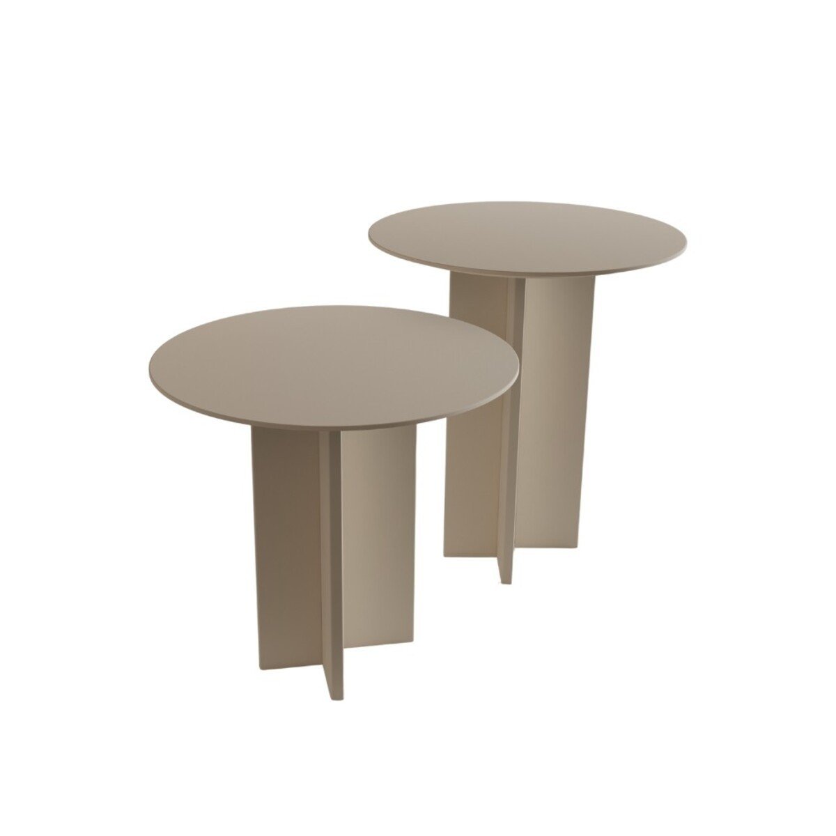 Calicosy - Set 2 ronde bijzettafels LEO - H45 | H55 cm