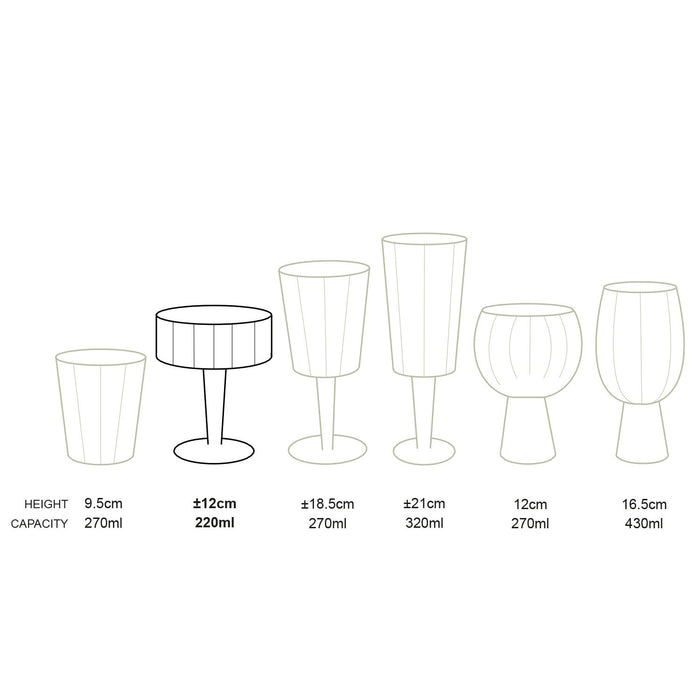 vtwonen Champagneglazen - Glazen set van 4 - 180ml
