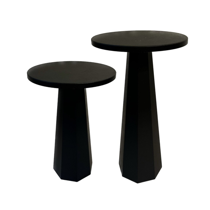 Calicosy - Set 2 ronde bijzettafels LILYUM - H47 | H57 cm