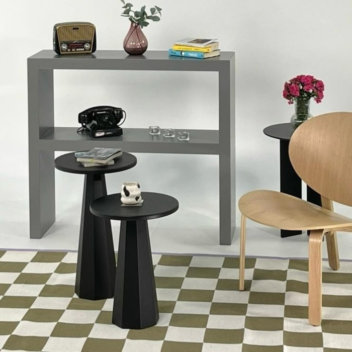 Calicosy - Set 2 ronde bijzettafels LILYUM - H47 | H57 cm