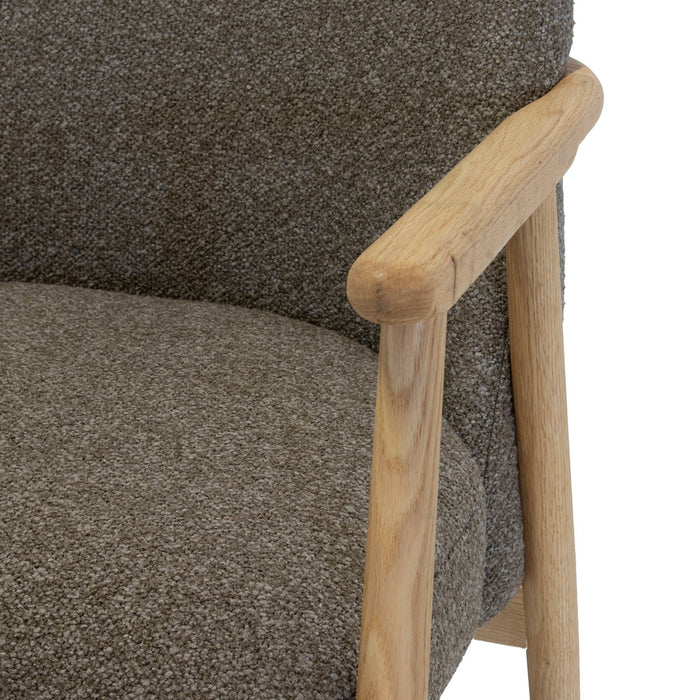 DÉJA Living - Fauteuil Taupe Stof|Eiken - 65x72x81cm - Skövde