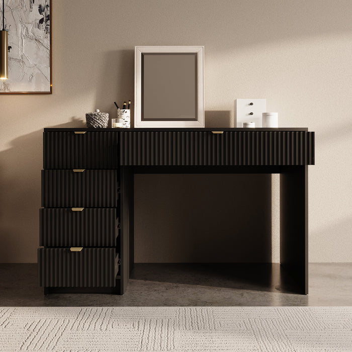 Meubella - Kaptafel Tavares - Zwart - 120 cm