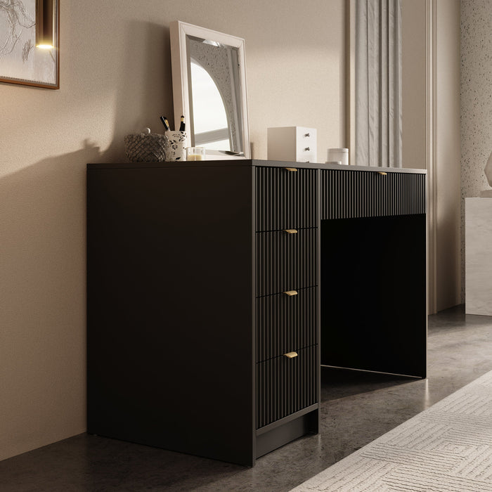 Meubella - Kaptafel Tavares - Zwart - 120 cm