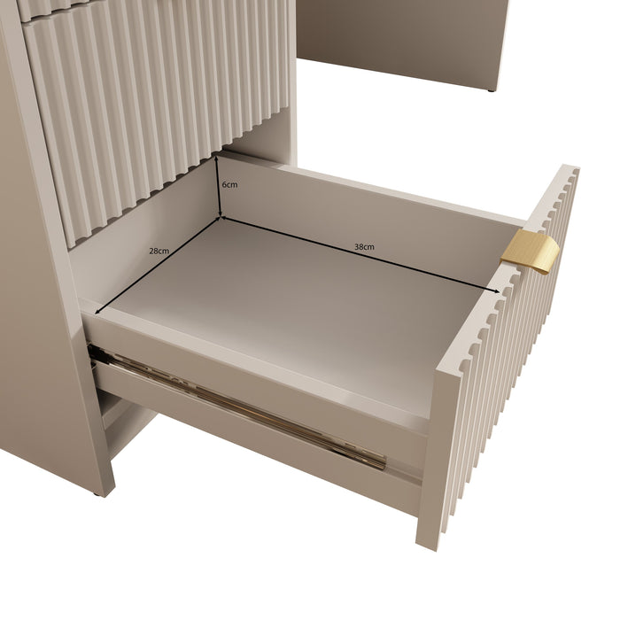 Meubella - Kaptafel Tavares - Zwart - 120 cm
