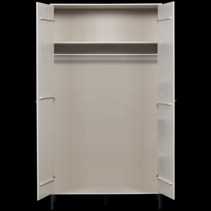 WOOOD Xina Garderobekast - Grenen - Wolkengrijs - 202x110x58