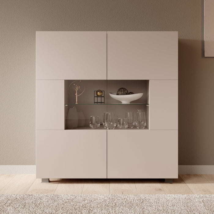 Meubella - Dressoir Calgary - Beige - 100 cm