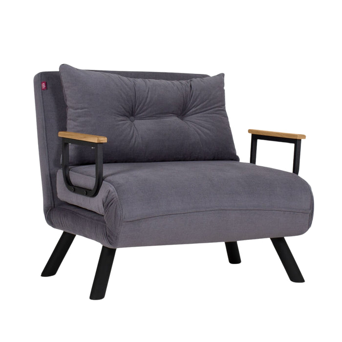 Calicosy - Slaapfauteuil SANDO - B67 cm - Grijs
