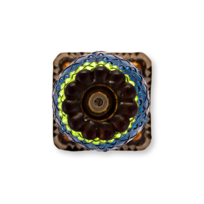 Pip Studio Kandelaar Bead - van Glas - Blauw| Groen - 30cm