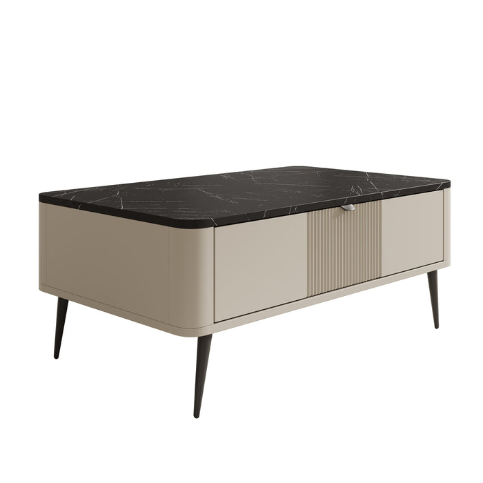 Meubella - Salontafel Mace - Beige - 100 cm