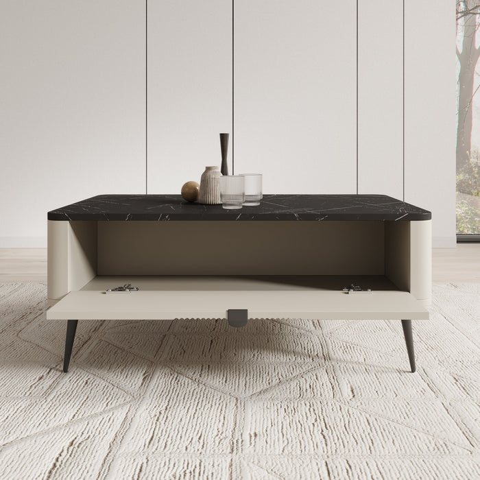 Meubella - Salontafel Mace - Beige - 100 cm