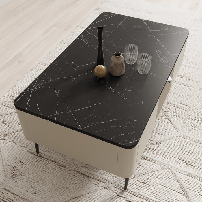 Meubella - Salontafel Mace - Beige - 100 cm