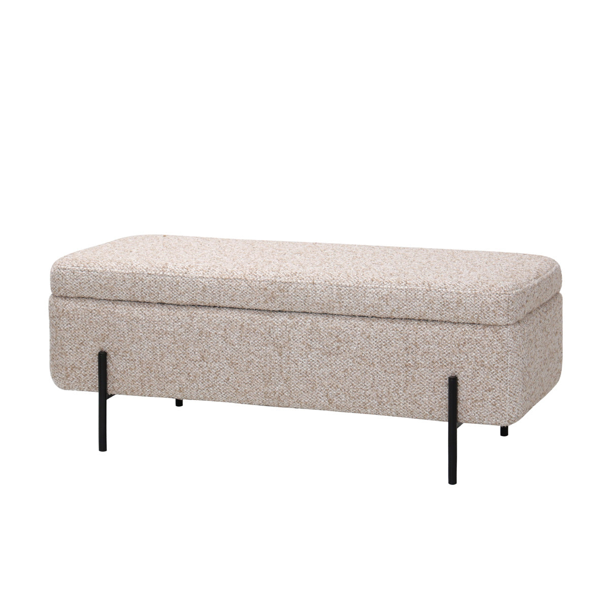 DÉJA Living - Opbergbank Beige Stof - 110x45x42cm - Kinna