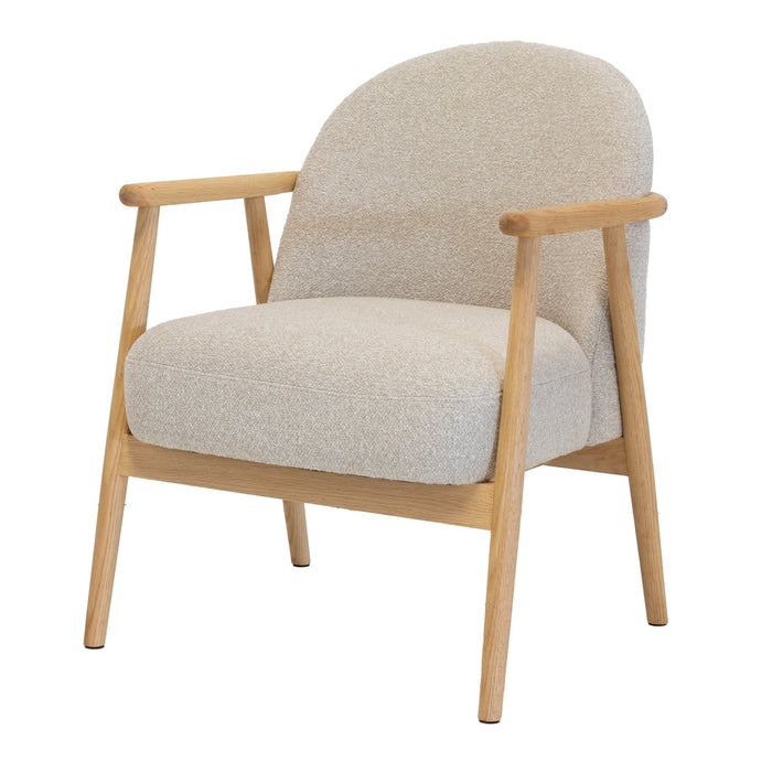 DÉJA Living - Fauteuil Beige Stof|Eiken - 65x72x81cm - Skövde