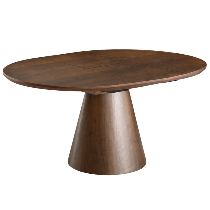 Giga Meubel - Eettafel - Walnoot - Uitschuifbaar - Ø120|160cm - Sivan