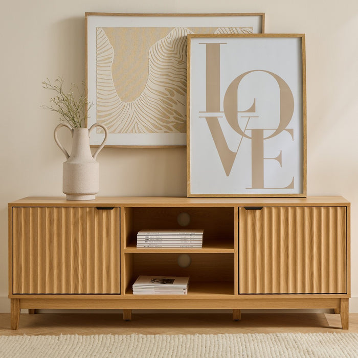 Calicosy - TV-meubel BOLOGNE - L140 cm - Golvend