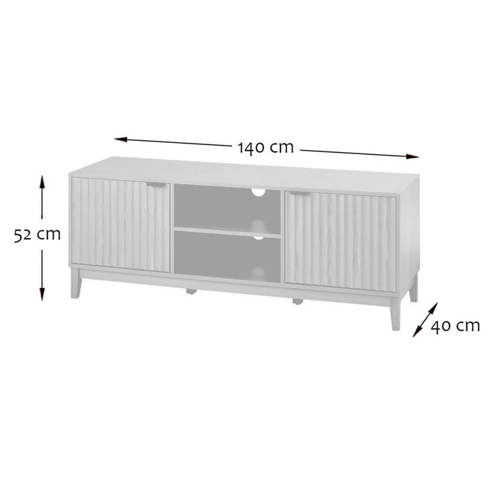 Calicosy - TV-meubel BOLOGNE - L140 cm - Golvend