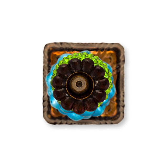 Pip Studio Kandelaar Bead - van Glas - Blauw| Groen - 23.5cm